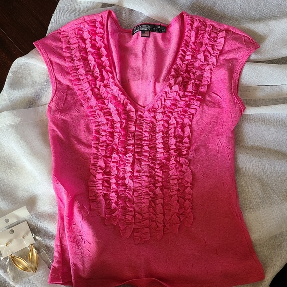 Pink Ruffled Top - Picture 2 of 4
